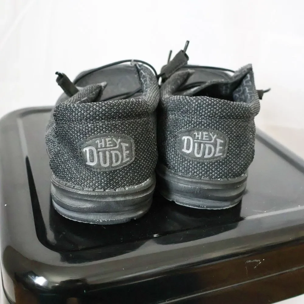 Hey Dude Wally Sox Micro Casual Shoe Total Black - Picture 4 of 8